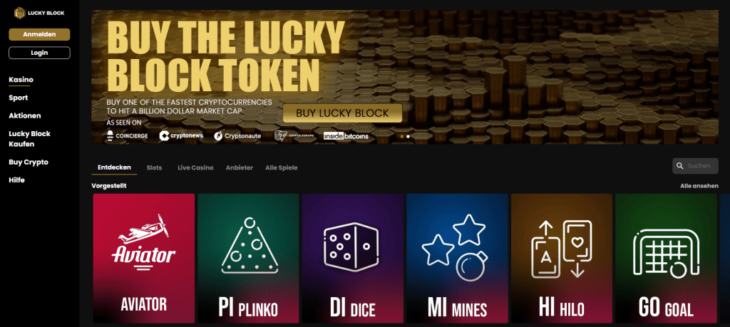 LuckyBlock Homepage min