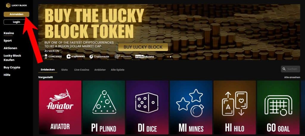 Online Casinos ohne Registrierung Melden Sie Sich Bei LuckyBlock An